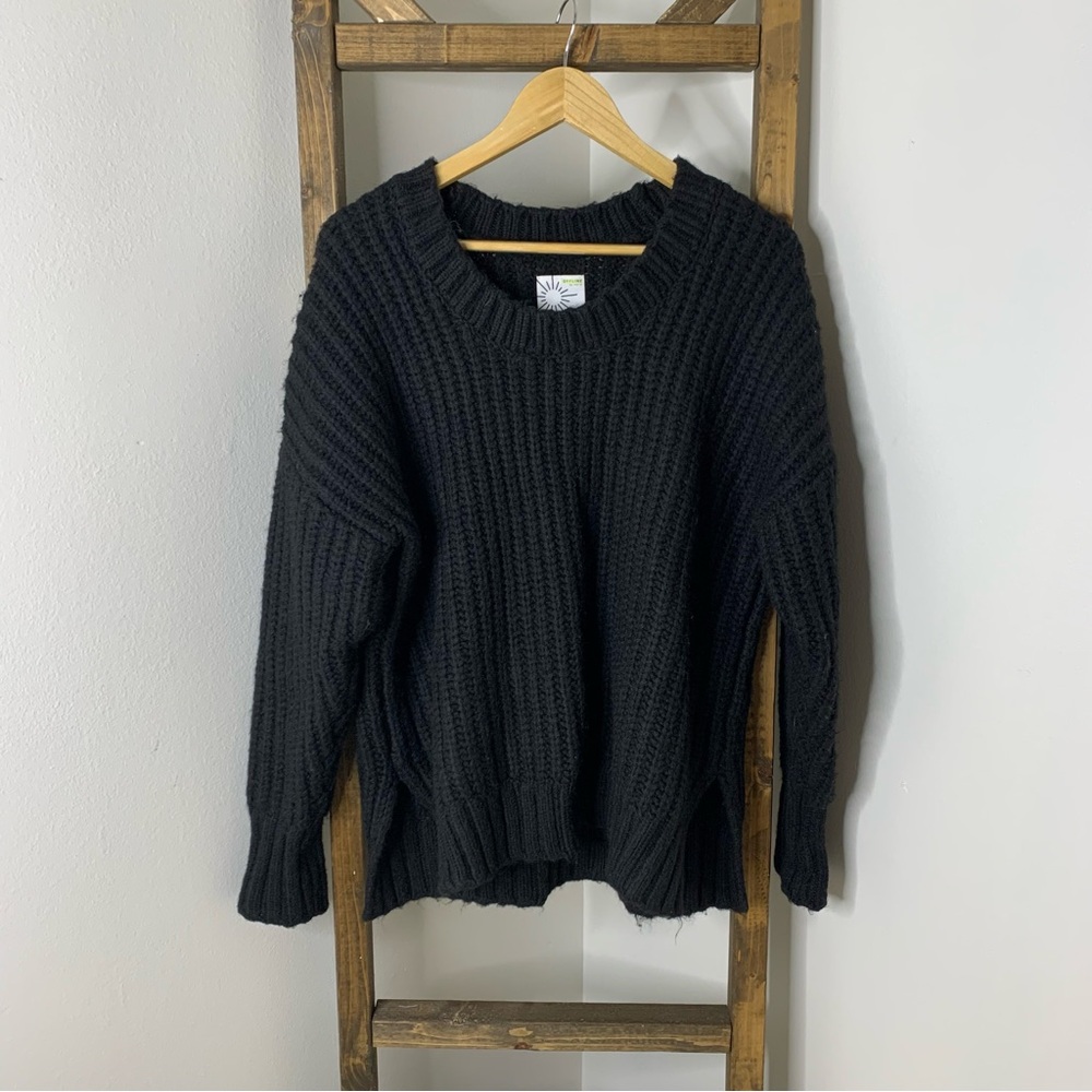 Aerie Offline Black Knit Sweater Size M